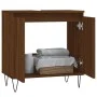 Armario de baño madera de ingeniería marrón roble 58x33x60 cm de vidaXL, Tocadores de baño - Ref: Foro24-831587, Precio: 42,2...