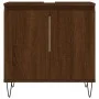 Armario de baño madera de ingeniería marrón roble 58x33x60 cm de vidaXL, Tocadores de baño - Ref: Foro24-831587, Precio: 42,2...