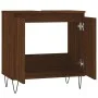 Armario de baño madera de ingeniería marrón roble 58x33x60 cm de vidaXL, Tocadores de baño - Ref: Foro24-831587, Precio: 42,2...