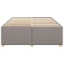Cama sin colchón tela gris taupe 140x200 cm