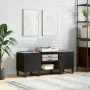 Black plywood record cabinet 121x38x48 cm by vidaXL, CD and DVD storage - Ref: Foro24-831685, Price: 82,59 €, Discount: %