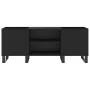 Black plywood record cabinet 121x38x48 cm by vidaXL, CD and DVD storage - Ref: Foro24-831685, Price: 82,59 €, Discount: %