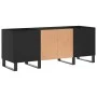 Black plywood record cabinet 121x38x48 cm by vidaXL, CD and DVD storage - Ref: Foro24-831685, Price: 82,59 €, Discount: %