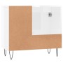 Armario de baño madera contrachapada blanco brillo 65x33x60 cm de vidaXL, Tocadores de baño - Ref: Foro24-831606, Precio: 119...