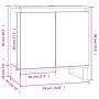 Glänzend weißer Badezimmerschrank aus Holzwerkstoff, 58 x 33 x 60 cm von vidaXL, Badezimmerwaschtische - Ref: Foro24-831590, ...