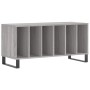 Plywood gray Sonoma record storage unit 100x38x48cm by vidaXL, CD and DVD storage - Ref: Foro24-831762, Price: 76,70 €, Disco...
