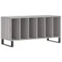 Plywood gray Sonoma record storage unit 100x38x48cm by vidaXL, CD and DVD storage - Ref: Foro24-831762, Price: 75,60 €, Disco...