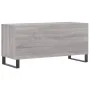 Plywood gray Sonoma record storage unit 100x38x48cm by vidaXL, CD and DVD storage - Ref: Foro24-831762, Price: 75,60 €, Disco...
