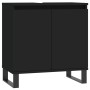 Engineered wood black bathroom cabinet 58x33x60 cm by vidaXL, bathroom vanities - Ref: Foro24-831589, Price: 55,36 €, Discoun...