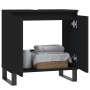 Engineered wood black bathroom cabinet 58x33x60 cm by vidaXL, bathroom vanities - Ref: Foro24-831589, Price: 55,36 €, Discoun...