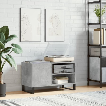 Concrete gray engineered wood disc cabinet 85x38x48 cm by vidaXL, CD and DVD storage - Ref: Foro24-831712, Price: 51,58 €, Di...