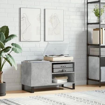 Concrete gray engineered wood disc cabinet 85x38x48 cm by vidaXL, CD and DVD storage - Ref: Foro24-831712, Price: 50,90 €, Di...