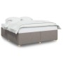 Cama sin colchón tela gris taupe 180x200 cm
