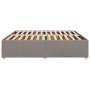 Cama sin colchón tela gris taupe 180x200 cm
