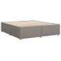 Cama sin colchón tela gris taupe 180x200 cm