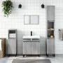 Armario de baño madera contrachapada gris Sonoma 30x30x190 cm de vidaXL, Tocadores de baño - Ref: Foro24-831546, Precio: 93,9...