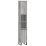 Armario de baño madera contrachapada gris Sonoma 30x30x190 cm de vidaXL, Tocadores de baño - Ref: Foro24-831546, Precio: 93,9...