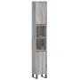Armario de baño madera contrachapada gris Sonoma 30x30x190 cm de vidaXL, Tocadores de baño - Ref: Foro24-831546, Precio: 93,9...