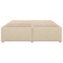 Cama sin colchón tela color crema 180x200 cm