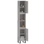 Armario de baño madera contrachapada gris Sonoma 30x30x190 cm de vidaXL, Tocadores de baño - Ref: Foro24-831546, Precio: 93,9...