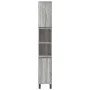 Armario de baño madera contrachapada gris Sonoma 30x30x190 cm de vidaXL, Tocadores de baño - Ref: Foro24-831546, Precio: 93,9...