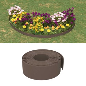 Bordura de jardín polietileno marrón 10 m 20 cm