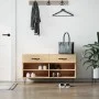 Banco zapatero madera de ingeniería roble Sonoma 102x35x55 cm de vidaXL, Zapateros y organizadores de calzado - Ref: Foro24-8...