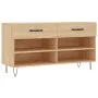 Banco zapatero madera de ingeniería roble Sonoma 102x35x55 cm de vidaXL, Zapateros y organizadores de calzado - Ref: Foro24-8...