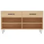 Banco zapatero madera de ingeniería roble Sonoma 102x35x55 cm de vidaXL, Zapateros y organizadores de calzado - Ref: Foro24-8...