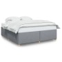 Cama sin colchón tela gris claro 200x200 cm