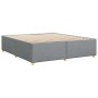 Cama sin colchón tela gris claro 200x200 cm