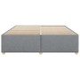 Cama sin colchón tela gris claro 200x200 cm