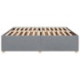 Cama sin colchón tela gris claro 200x200 cm