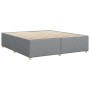 Cama sin colchón tela gris claro 200x200 cm