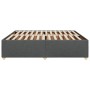 Cama sin colchón tela gris oscuro 200x200 cm