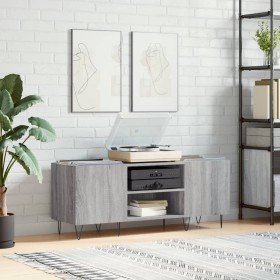 Schallplattenschrank aus grauem Sonoma-Sperrholz, 121 x 38 x 48 cm von vidaXL, CD- und DVD-Speicher - Ref: Foro24-831682, Pre...