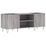 Sonoma gray plywood record cabinet 121x38x48cm by vidaXL, CD and DVD storage - Ref: Foro24-831682, Price: 75,27 €, Discount: %