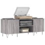 Sonoma gray plywood record cabinet 121x38x48cm by vidaXL, CD and DVD storage - Ref: Foro24-831682, Price: 75,27 €, Discount: %