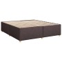Cama sin colchón tela marrón oscuro 200x200 cm en Camas y somieres | Comprar online en Foro24