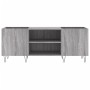 Sonoma gray plywood record cabinet 121x38x48cm by vidaXL, CD and DVD storage - Ref: Foro24-831682, Price: 75,27 €, Discount: %