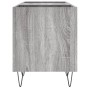 Sonoma gray plywood record cabinet 121x38x48cm by vidaXL, CD and DVD storage - Ref: Foro24-831682, Price: 75,27 €, Discount: %