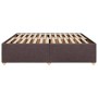 Cama sin colchón tela marrón oscuro 200x200 cm en Camas y somieres | Comprar online en Foro24