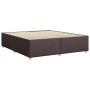 Cama sin colchón tela marrón oscuro 200x200 cm en Camas y somieres | Comprar online en Foro24