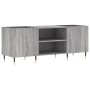 Sonoma gray plywood record cabinet 121x38x48cm by vidaXL, CD and DVD storage - Ref: Foro24-831674, Price: 76,97 €, Discount: %