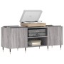 Sonoma gray plywood record cabinet 121x38x48cm by vidaXL, CD and DVD storage - Ref: Foro24-831674, Price: 76,97 €, Discount: %