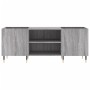 Sonoma gray plywood record cabinet 121x38x48cm by vidaXL, CD and DVD storage - Ref: Foro24-831674, Price: 76,97 €, Discount: %