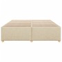 Cama sin colchón tela color crema 200x200 cm