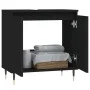 Armario de baño madera de ingeniería negro 58x33x60 cm de vidaXL, Tocadores de baño - Ref: Foro24-831573, Precio: 48,50 €, De...
