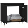Armario de baño madera de ingeniería negro 58x33x60 cm de vidaXL, Tocadores de baño - Ref: Foro24-831573, Precio: 48,50 €, De...