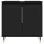 Armario de baño madera de ingeniería negro 58x33x60 cm de vidaXL, Tocadores de baño - Ref: Foro24-831573, Precio: 48,50 €, De...